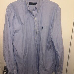 Ralph Lauren Men's Light Blue Striped Shirt